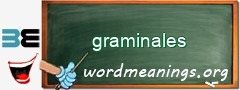 WordMeaning blackboard for graminales